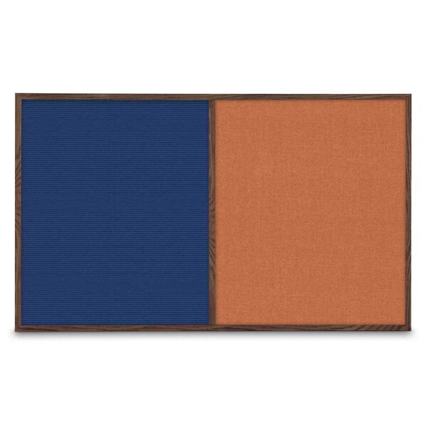 United Visual Products Single Door Radius Corkboard, 36"x36", Bla, UV7002RC-BLACK-BUFF UV7002RC-BLACK-BUFF - main